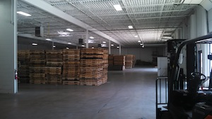 BDL Supply Florence, KY. Wood Pallets in Warehouse.
